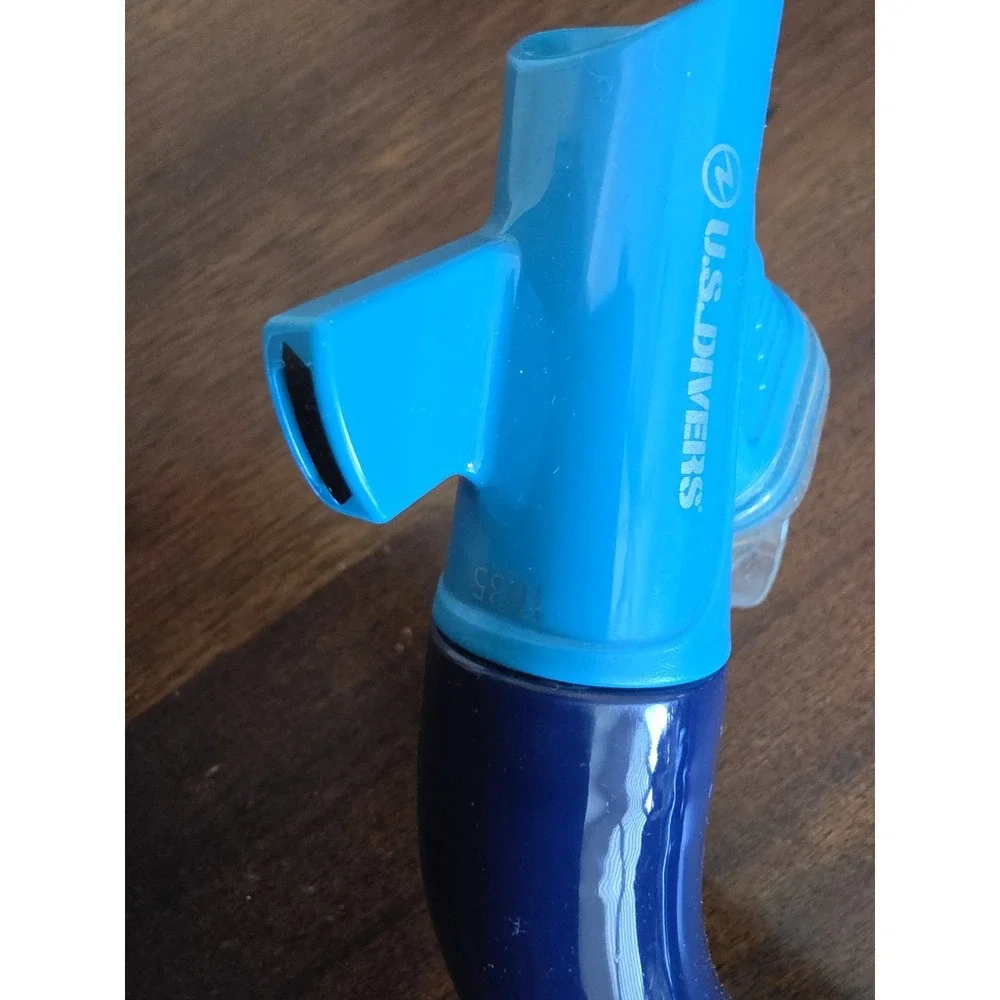U.S. Divers Snorkeling Set LG Blue Unisex Snorkel Mask Fins Gear Kit